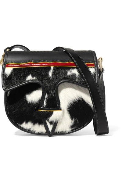Tory Burch Cow-print Calf Hair And Leather Shoulder Bag | ModeSens