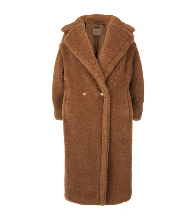 Max Mara Silk-camel Teddy Coat In Beige