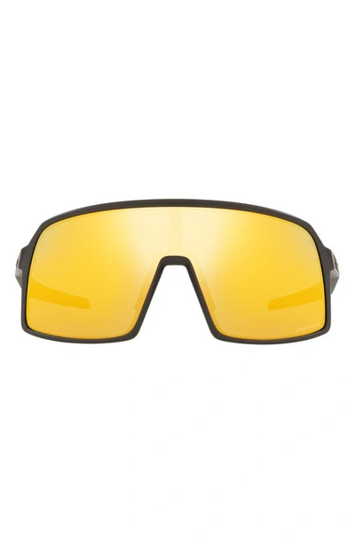 Oakley Shield Sunglasses In Matte Carbon/ Prizm 24k
