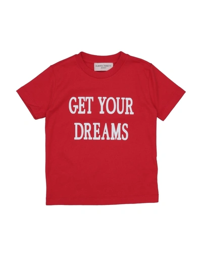 Alberta Ferretti Kids' T-shirts In Red
