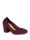 Splendid Rosy Slip-on Suede Pumps In Bordeaux