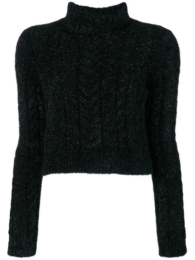 Philosophy Di Lorenzo Serafini Angora Lurex Sweater In Black