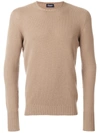 Drumohr Crew Neck Sweater In Brown