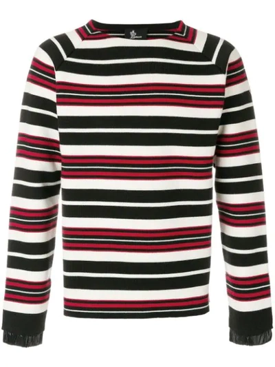 Moncler Contrast Stripe Sweater In Multicolour
