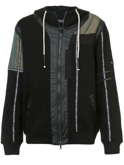 Mostly Heard Rarely Seen Branded Taping Zip Up Hoodie In Black