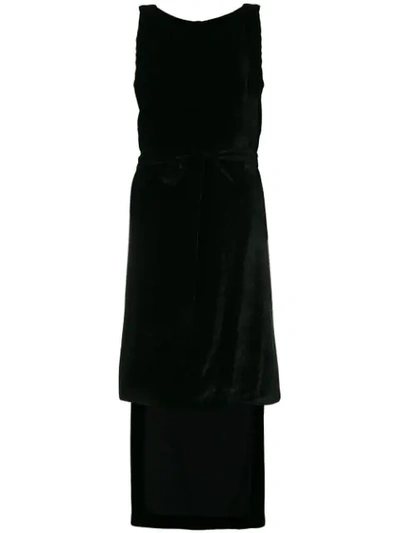 Gareth Pugh Black Velvet Cape Dress