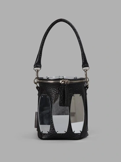Andrea Incontri Women's Black Small Bucket Bag With Fringes