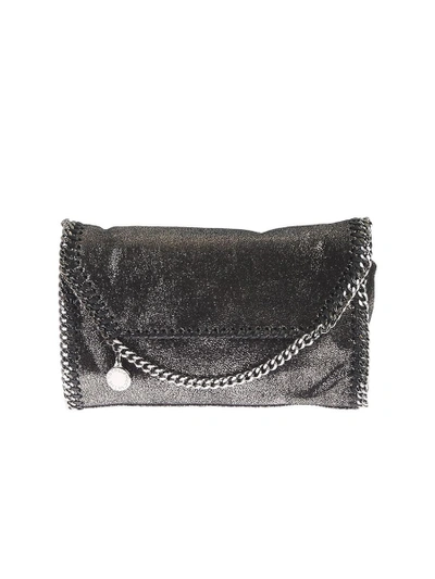 Stella Mccartney Faux Leather Mini Falabella Bag In Metallic