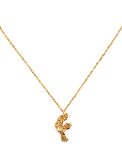Loveness Lee F Alphabet Pendant Necklace In Gold