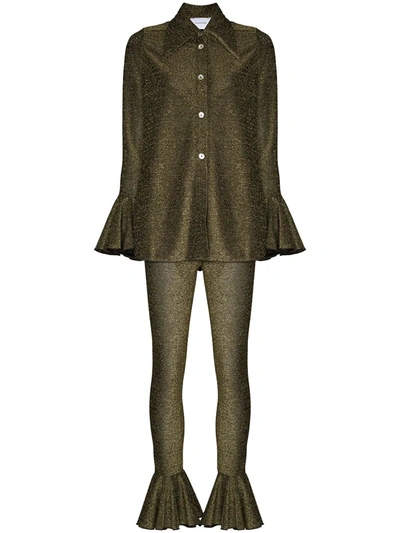 Sleeper Saturn Ruffled Lounge Set In Gold