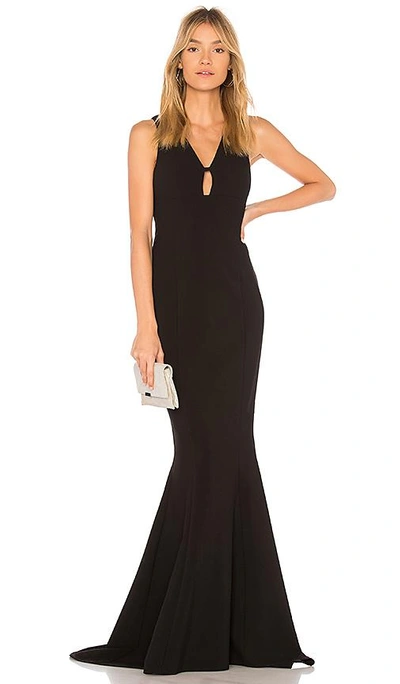 Likely Albury Cutout-back Trumpet Dress In Black