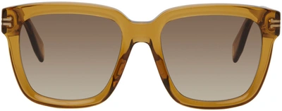 Marc Jacobs Brown Square Sunglasses In 040g Yellow