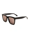 Illesteva Women's Los Feliz Square Sunglasses, 55mm In Matte Black/gray