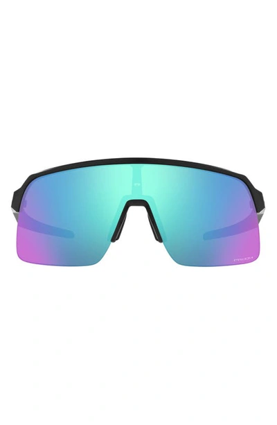Oakley Shield Sunglasses In Matte Black/ Prizm Sapphire