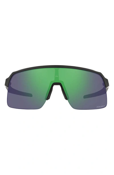 Oakley Shield Sunglasses In Matte Carbon/ Prizm Jade