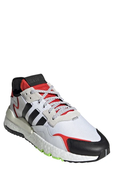 Adidas Originals Nite Jogger Shoes   Men's In White/ Black/ Hi-res Red S18