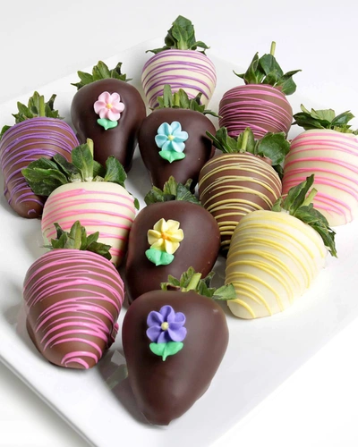 Chocolate Covered Company 12pc Spring Belgian Chocolate Covered Strawberries