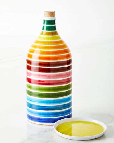 Frantoio Muraglia Intense Fruity Olive Oil In Rainbow Ceramic Jar With Case