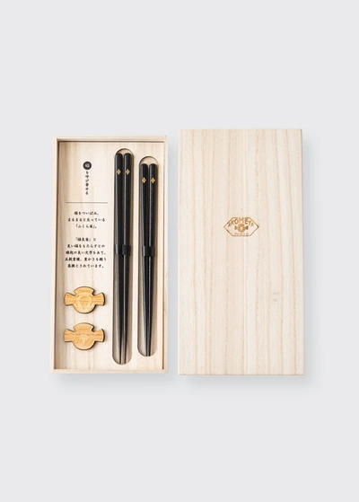 Akomeya Tokyo Chopsticks Gift Boxed Set - Black