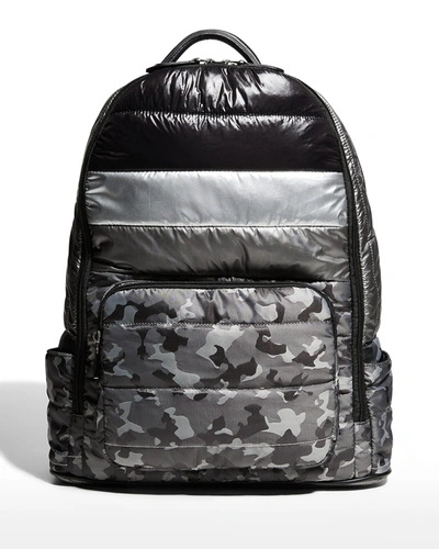 Bari Lynn Kid's Camo-print Quilted Backpack