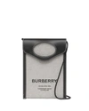 Burberry Men's Canvas/leather Crossbody Card Case In Multi