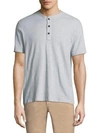 Rag & Bone Cotton Henley In Pale Blue