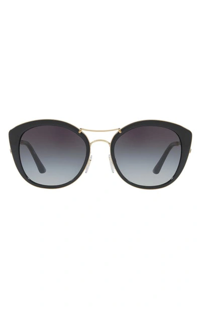 Burberry 53mm Gradient Sunglasses In Black/ Gold/ Black Gradient