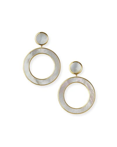 Ippolita 18k Polished Rock Candy Dot & Open Earrings In Mother-of-pearl