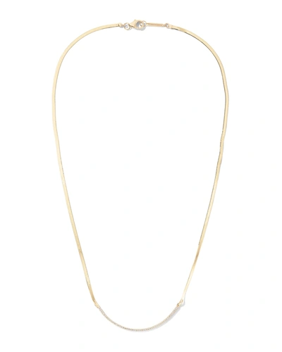 Lana 14k Liquid Curved Diamond Necklace