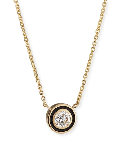 Sydney Evan 14k Gold Diamond & Enamel Pendant Necklace