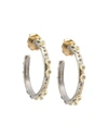 Armenta Old World Diamond Two-tone Hoop Earrings, 16mm