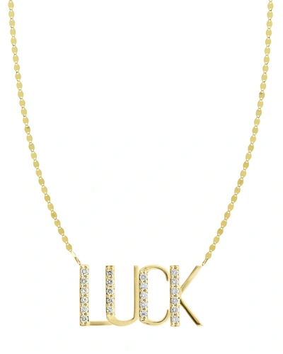 Lana Gold Personalized Four-letter Pendant Necklace W/ Diamonds