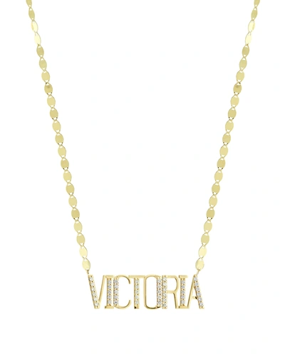 Lana Gold Personalized Eight-letter Pendant Necklace W/ Diamonds