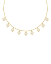 Jamie Wolf 18k Princess-cut Drop Necklace W/ Diamond & Aquamarine