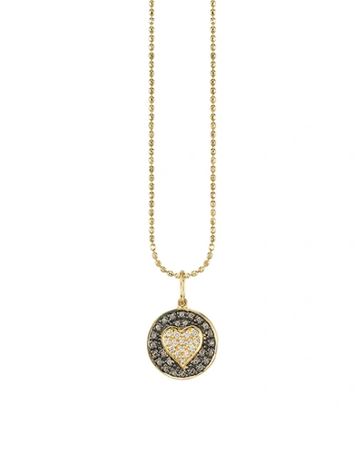 Sydney Evan 14k Two-tone Diamond Heart Medallion Necklace