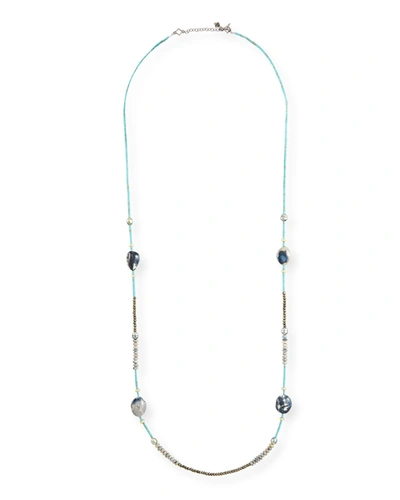 Armenta Old World Long Mixed-stone & Pearl Necklace, 40"l
