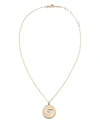Lana 14k Gold 20mm Logo Pendant Necklace