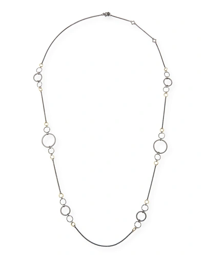 Armenta Old World Long Alternating Link-chain Necklace