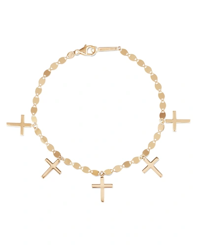 Lana 14k Cross Charm Bracelet