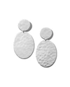 Ippolita Classico Crinkle Hammered Oval Snowman Earrings