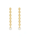 Ben-amun Pearly Chain-link Earrings