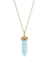 Sydney Evan Long Aquamarine Crystal Pendant Necklace