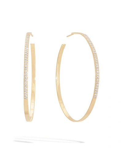 Lana Flawless 14k Gold Diamond-trim Hoop Earrings - 55mm
