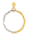 Ben-amun Two-tone Link Necklace With Logo, 16"l
