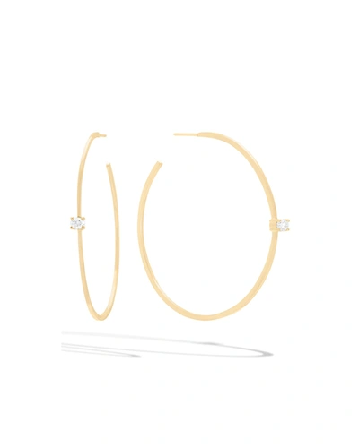 Lana Large Solo Diamond Oval Hoop Earrings