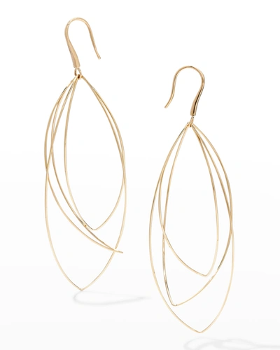 Lana Multi-curved Wire Marquis Hoop Earrings