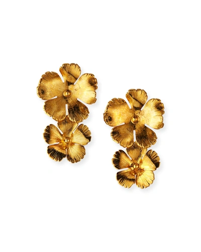 Jennifer Behr Colette Flower Earrings, Gold
