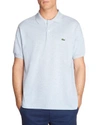 Lacoste Classic Cotton Pique Regular Fit Polo Shirt In Mist Blue