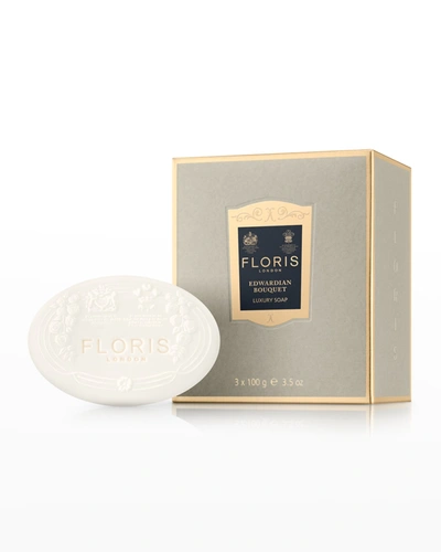 Floris London Edwardian Bouquet Luxury Soap, 3 X 3.5 Oz.