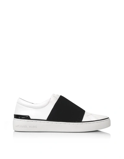 Michael Kors Vaughn Optic White Leather Slip On Sneakers
